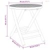 Összecsukható bambusz kerti asztal Ø45x45 cm