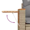 2 személyes bézs polyrattan kerti kanapé párnával