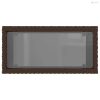 Barna polyrattan kerti kisasztal üveg lappal 58 x 27,5 x 55 cm