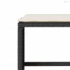 4 részes fekete polyrattan kerti ülőgarnitúra párnákkal