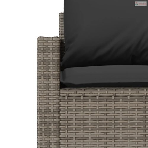 4 részes szürke polyrattan kerti ülőgarnitúra párnákkal