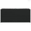 Fekete polyrattan kerti ültetőláda 2 cseréppel 90x20x40 cm