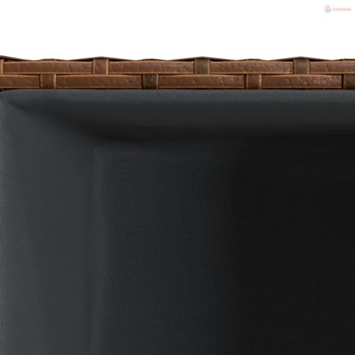 Barna polyrattan kerti ültetőláda 30x30x60 cm