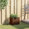 Barna polyrattan kerti ültetőláda 36x30x32 cm