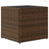 Barna polyrattan kerti ültetőláda 36x30x32 cm