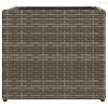 Szürke polyrattan kerti ültetőláda 36x30x32 cm