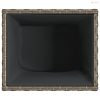 Szürke polyrattan kerti ültetőláda 36x30x32 cm