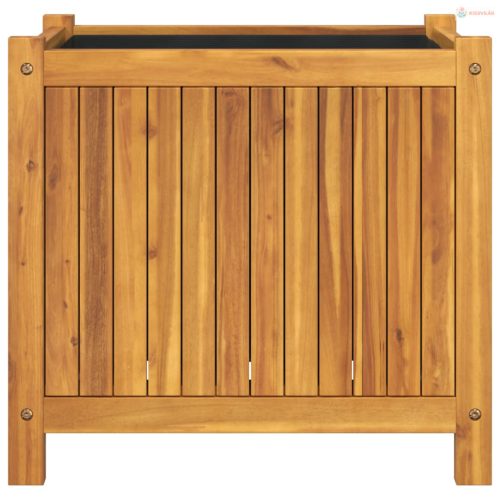 Tömör akácfa kerti virágtartó béléssel 54 x 31 x 50 cm