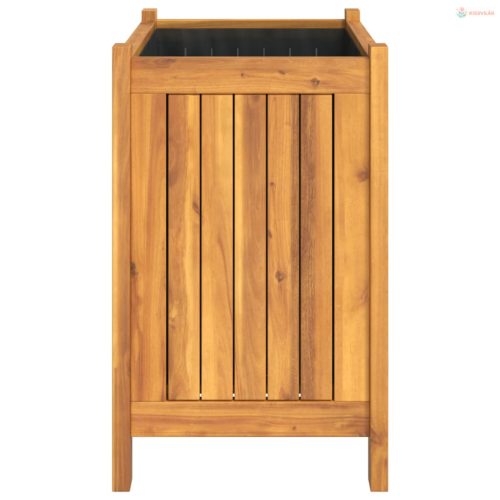 Tömör akácfa kerti virágtartó béléssel 54 x 31 x 50 cm