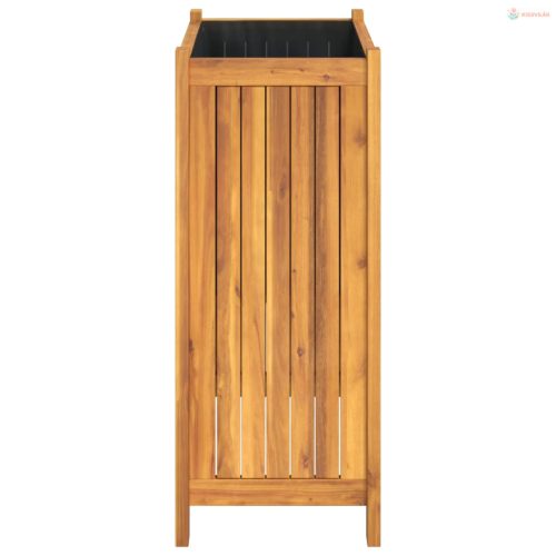 Tömör akácfa kerti virágtartó béléssel 54 x 31 x 75 cm