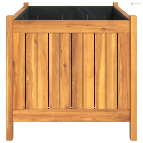 Tömör akácfa kerti virágtartó béléssel 80 x 42 x 40 cm