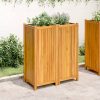 Tömör akácfa kerti virágtartó béléssel 84 x 42 x 100 cm