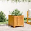 Tömör akácfa kerti virágtartó béléssel 50 x 50 x 50 cm