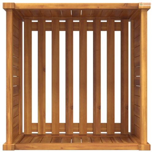 Tömör akácfa kerti virágtartó béléssel 50 x 50 x 50 cm