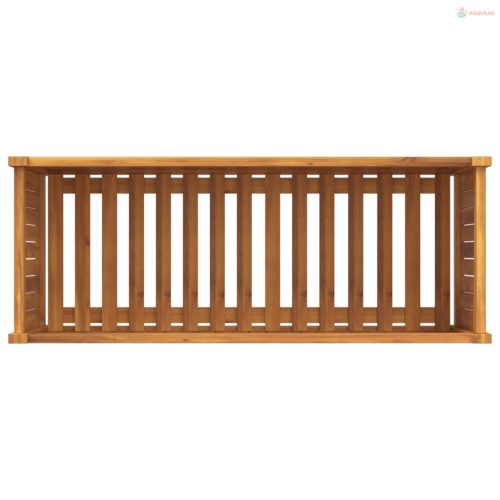 Tömör akácfa kerti virágtartó béléssel 99,5x38x50 cm