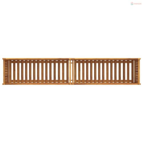 Tömör akácfa kerti virágtartó béléssel 199x38,5x50 cm