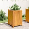 Tömör akácfa kerti virágtartó béléssel 50 x 50 x 75 cm