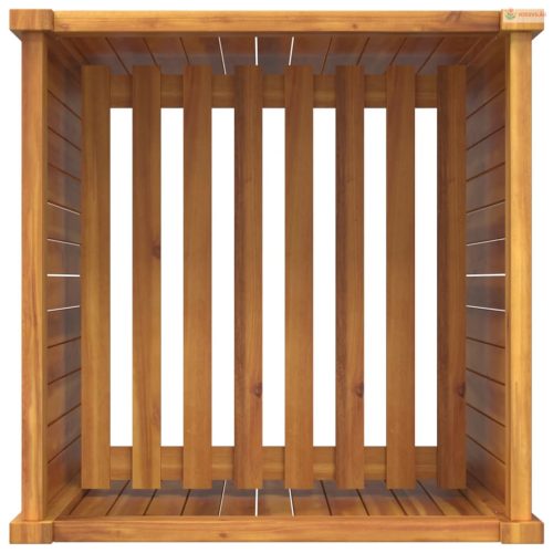 Tömör akácfa kerti virágtartó béléssel 50 x 50 x 75 cm