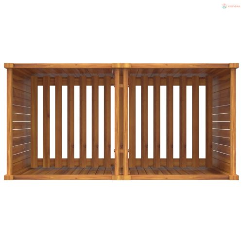 Tömör akácfa kerti virágtartó béléssel 100 x 50 x 100 cm