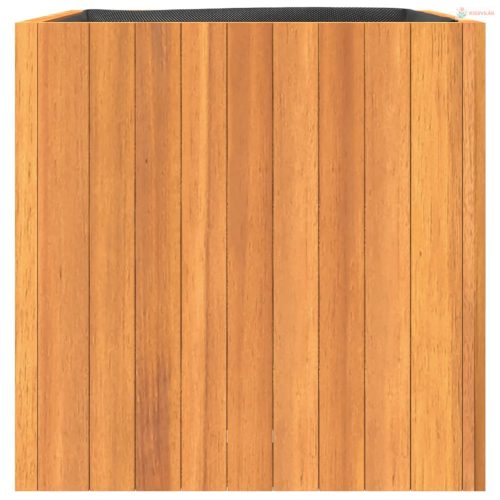 Tömör akácfa kerti virágtartó 45 x 45 x 45 cm