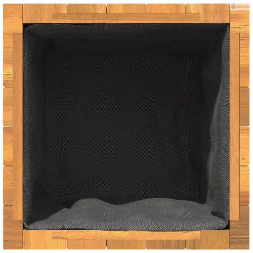 Tömör akácfa kerti virágtartó 45 x 45 x 45 cm