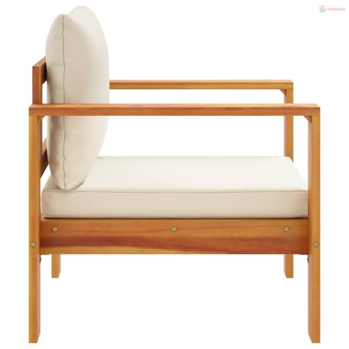 Tömör akácfa kerti szék párnákkal