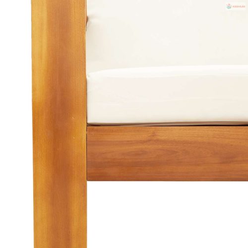 Tömör akácfa kerti szék párnákkal