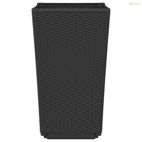 2 db fekete polipropilén kerti ültetőláda 32,5 x 32,5 x 57 cm