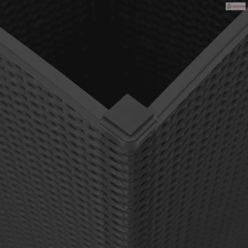 2 db fekete polipropilén kerti ültetőláda 32,5 x 32,5 x 57 cm