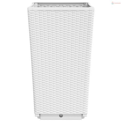 2 db fehér polipropilén kerti ültetőláda 32,5 x 32,5 x 57 cm