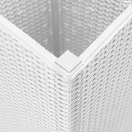 2 db fehér polipropilén kerti ültetőláda 32,5 x 32,5 x 57 cm