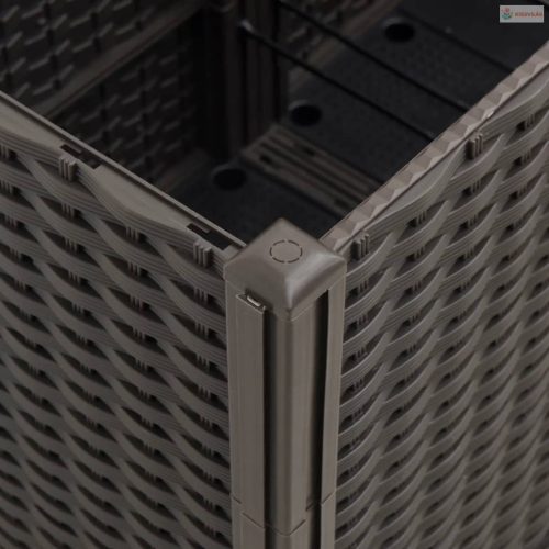 Barna polipropilén kerti ültetőláda 160 x 40 x 53 cm