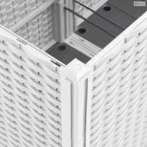 Fehér polipropilén kerti ültetőláda 160 x 160 x 53 cm