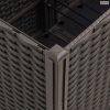 Barna polipropilén kerti ültetőláda 160 x 160 x 53 cm