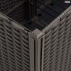 Barna polipropilén rácsos kerti ültetőláda 160 x 40 x 140 cm