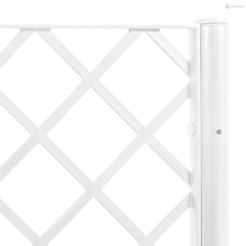 Fehér polipropilén rácsos kerti ültetőláda 160 x 120 x 140 cm