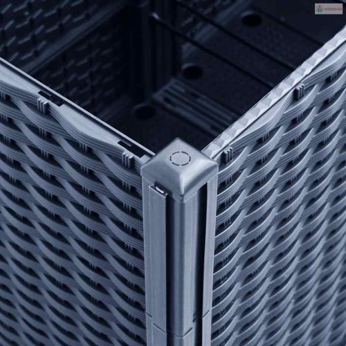 Kékszürke polipropilén rácsos kerti ültetőláda 160 x 160 x 140 cm