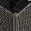 Barna polipropilén rácsos kerti ültetőláda 160 x 160 x 140 cm