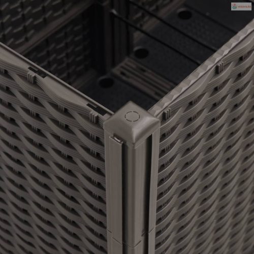 Barna polipropilén rácsos kerti ültetőláda 160 x 160 x 140 cm
