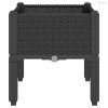 Fekete PP rácsos kerti ültetőláda 40 x 40 x 42 cm