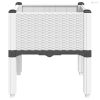 Fehér PP rácsos kerti ültetőláda 40 x 40 x 42 cm
