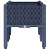 Kékszürke PP rácsos kerti ültetőláda 80 x 40 x 42 cm