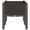 Barna PP rácsos kerti ültetőláda 80 x 40 x 42 cm