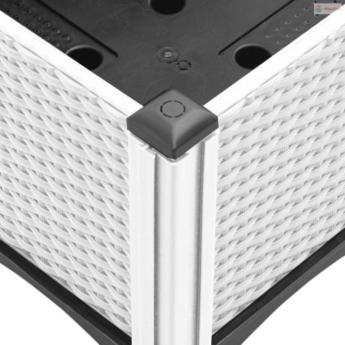 Fehér PP rácsos kerti ültetőláda 120 x 40 x 42 cm