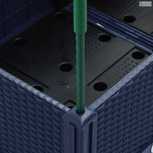 Kékszürke polipropilén rácsos kerti ültetőláda 80 x 40 x 142,5 cm