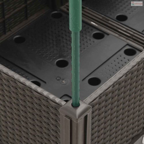 Barna polipropilén rácsos kerti ültetőláda 160 x 120 x 142,5 cm