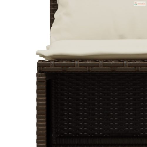 4 részes barna polyrattan kerti ülőgarnitúra párnákkal