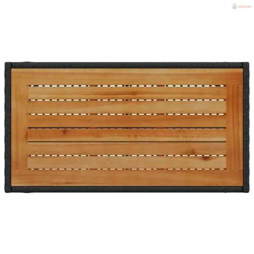 4 részes fekete polyrattan kerti ülőgarnitúra párnákkal