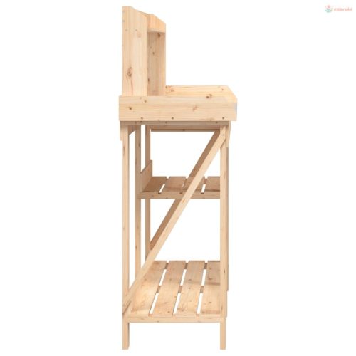 Tömör fenyőfa polcos ültetőpad