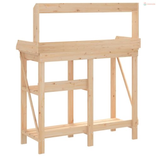 Tömör fenyőfa polcos ültetőpad